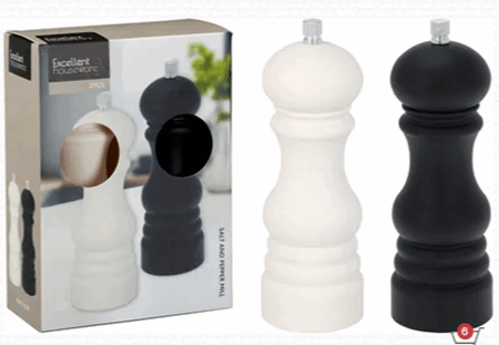 Salt og pepper bøsse sett Skru