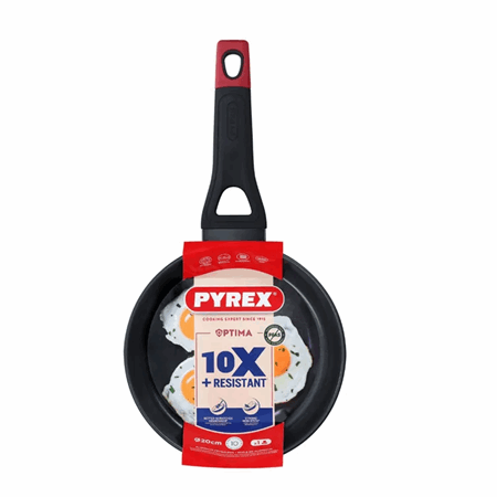 Stekepanne 20cm pyrex IKKE teflon sort nonstick