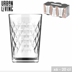 Drikkeglass glass kjøkken 6pk kjøkkenglass 200ml athen