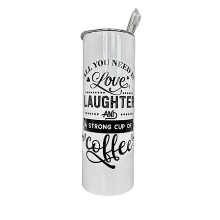 Tumbler love-laughter- strong coffee 5,9dl