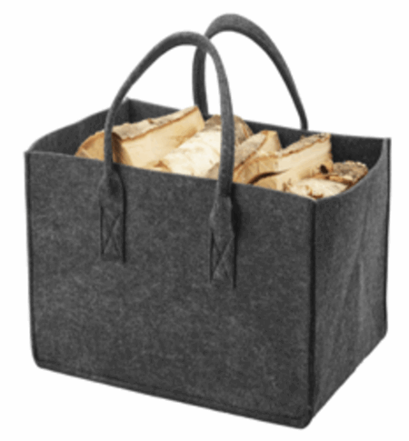 Vedkurv i filt 50x34x35cm vedkjele anker maritim