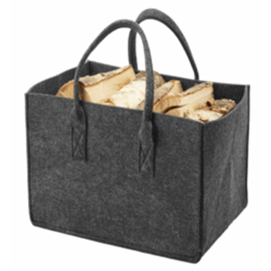 Vedkurv i filt 50x34x35cm vedkjele