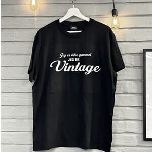 T-skjorte XL vintage sort unisex