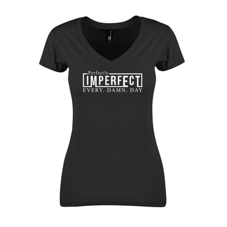 T-shirt sort dame Imperfekt