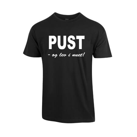 T-shirt mann sort PUST  XS-XXL