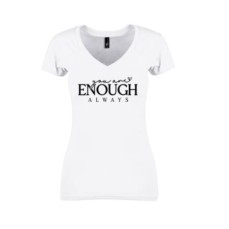 T-shirt hvit dame Enough