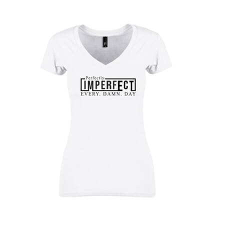 T-shirt hvit dame Imperfekt