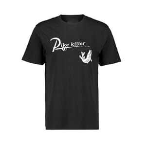 T-skjorte M Pike killler sort med hvit trykk