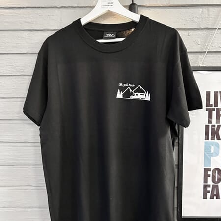 T-skjorte 2XL ut på tur bobil sort unisex