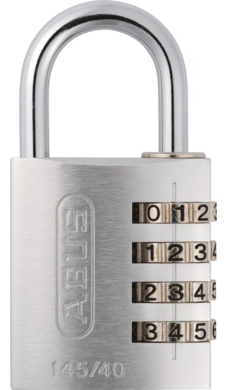 Hengelås i aluminium med kode master