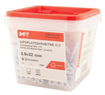 Skrue selvskruende gips/tre