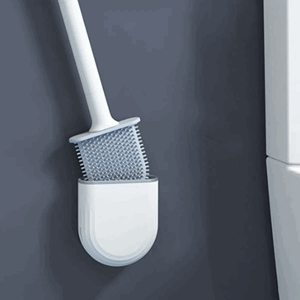 Toalettbørste silikon hvit for vegg