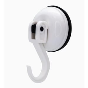 Krok med sugepropp 1stk hvit/sort enkel