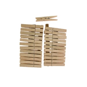 Klesklyper i treverk 8cm (24stk)