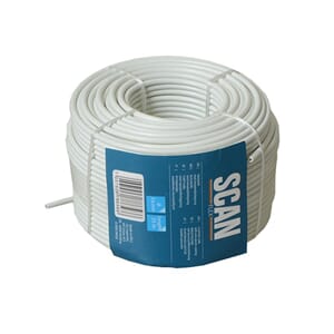 Klessnor 55meter hvit ute med wire klesnor tørkestativ snor