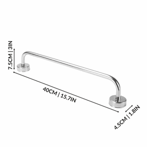 Håndtak til vegg eldrehjelp blank 40cm badehåndtak
