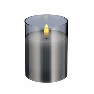 Kubbelys led sort med timer 10cm