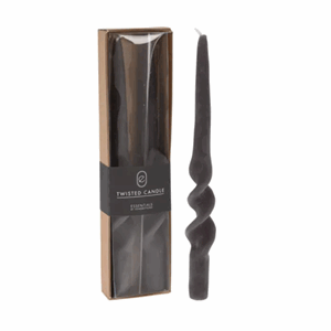 Kronelys vridd 2pk antrasitt