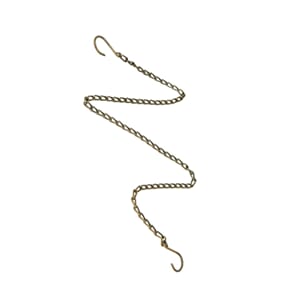 Kjetting brunsort med krok i begge ender antikk 55cm