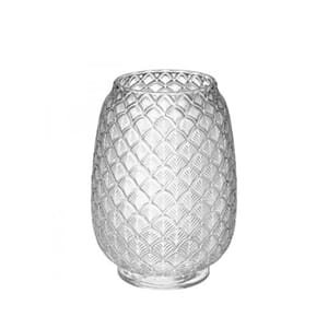 Vase i glass mønster 25x18cm