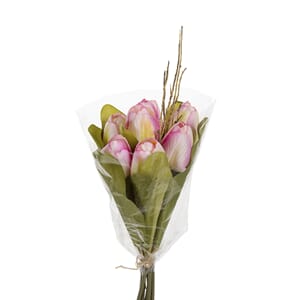 Tulipan bukett 30cm rosa