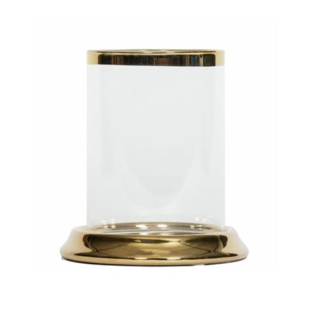 Lysglass telysholder gull rita 12x14cm