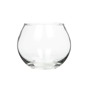 Lysglass telysholder klar 10x8cm globe