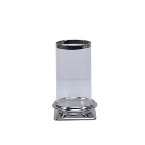 Lysglass telysholder sølv pia 10,5x17cm