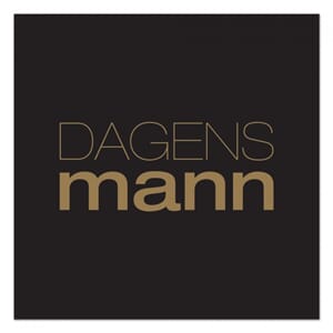 Kort dagens mann sort 10x10cm