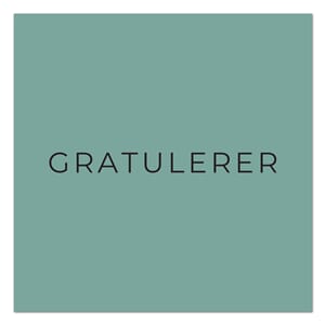 Kort gratulerer grønn 10x10cm