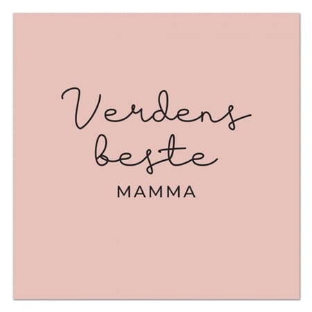 Kort mamma rosa 10x10cm