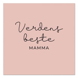 Kort mamma rosa 10x10cm