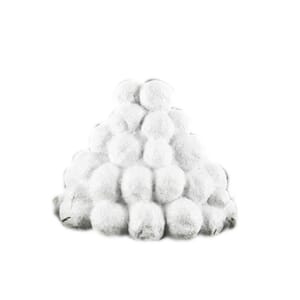 Juledekor snølykt med pinn hvit poly 3cm