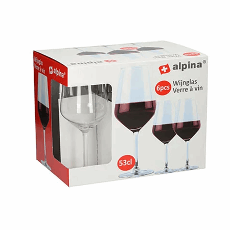Vinglass til rødvin 6pk 550ml