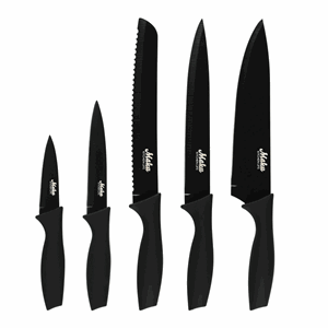 Knivsett 5deler sort gavetilhan