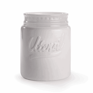 Boks til kjøkkenredskap hvit