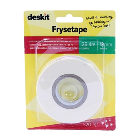 Frysetape 19mm x25m hvit