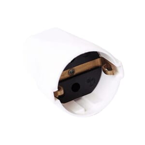 Skjøtekontakt hun med jord inne hvit skjøte