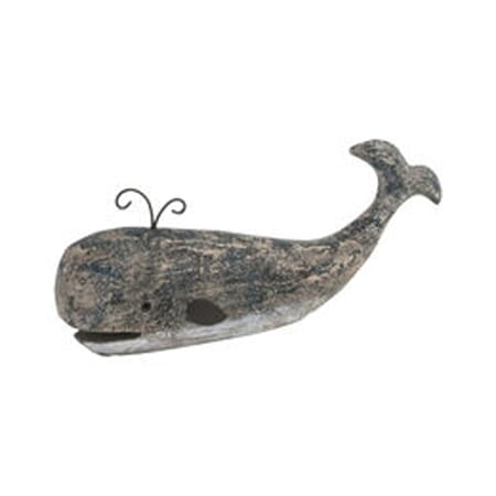 Dekor hval i treverk 23cm