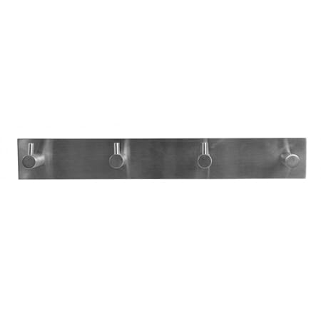 Knaggrekke i aluminium 4 knagger 28cm