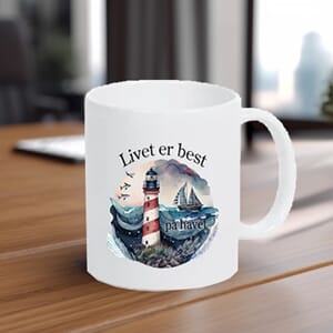 Kopp livet er best på havet 350ml maritim kopp