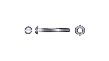 Maskinskrue m/mutter A4 DIN 84/934, 5 x 40 mm, 4 stk
