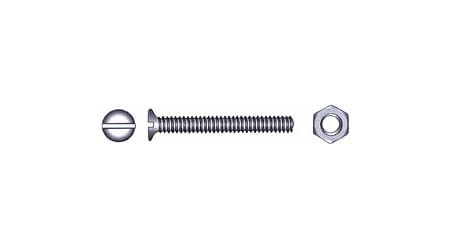 Maskinskrue m/mutter A4 DIN 963/934, 4x30mm 6stk
