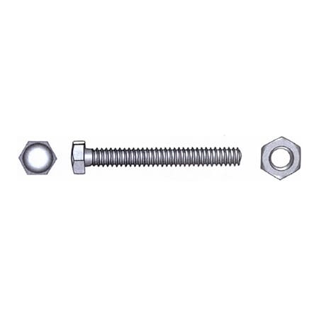 Sekskantbolt m/mutter A4 DIN 933/934 8x60mm 2stk