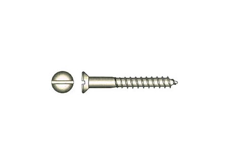 Treskrue kobber DIN 97, 4 x 40 mm, 6 stk