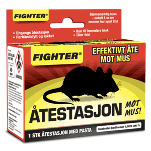 Mus åtestasjon med giftig pasta musegift