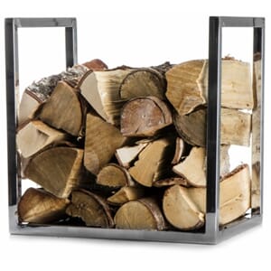 Vedkjele i rustfritt metall 40x40x30cm