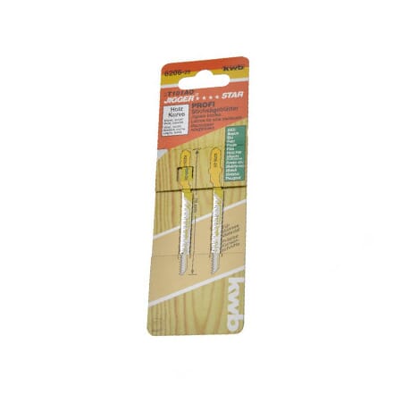 Stikksagblad T figur tre kurve 2pk Sv Kwb Jigger laminat