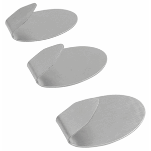 Krok 3pk i stål selvklebende knagg oval