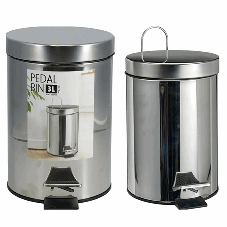 Pedalbøtte 3liter bad metall